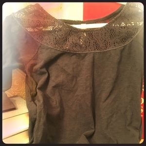 Aeropostale Black blouse w/ embroidery